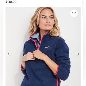 Vineyards Vines Sherpa Fleece Shep Shirt in Deep Bay NWT